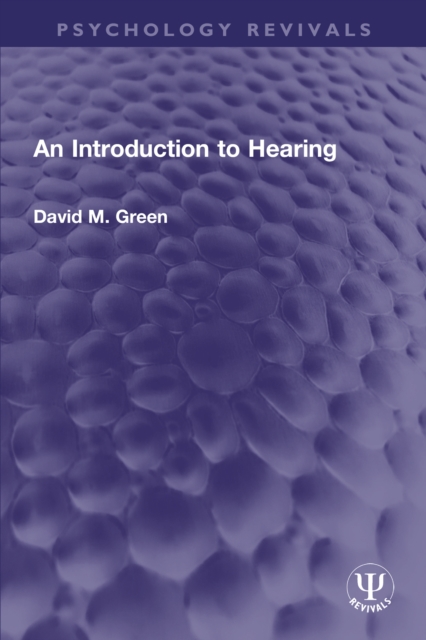 An Introduction to Hearing, PDF eBook