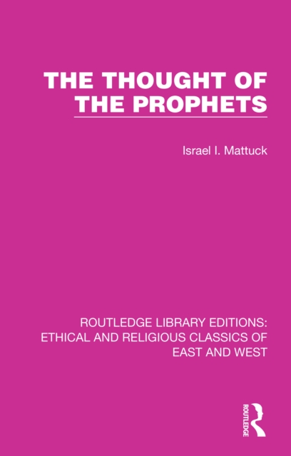 The Thought of the Prophets, EPUB eBook