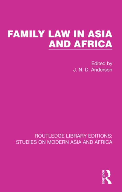Family Law in Asia and Africa, PDF eBook