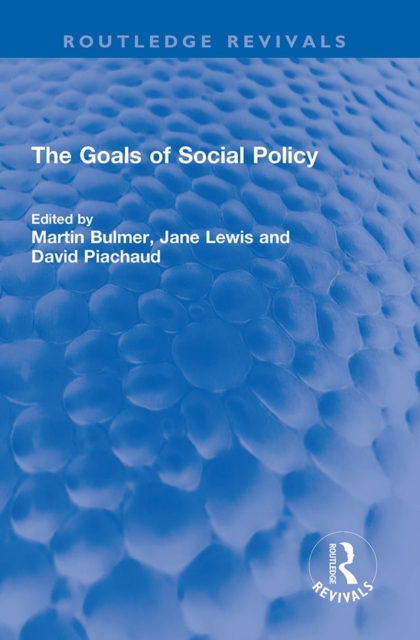 The Goals of Social Policy, EPUB eBook
