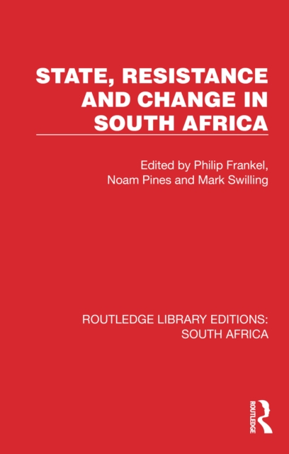 State, Resistance and Change in South Africa, EPUB eBook