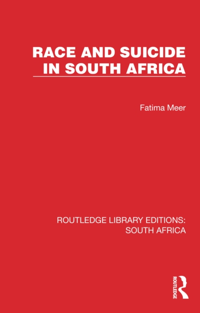 Race and Suicide in South Africa, PDF eBook