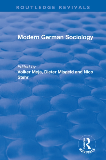 Modern German Sociology, EPUB eBook