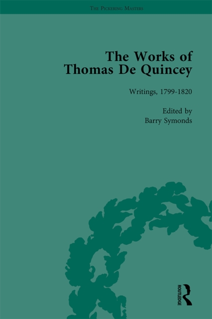 The Works of Thomas De Quincey, Part I Vol 1, PDF eBook