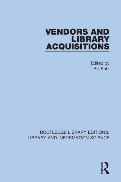 Vendors and Library Acquisitions, PDF eBook
