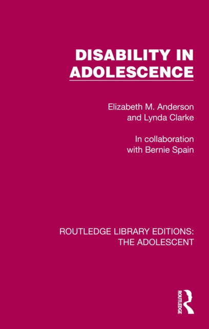Disability in Adolescence, EPUB eBook