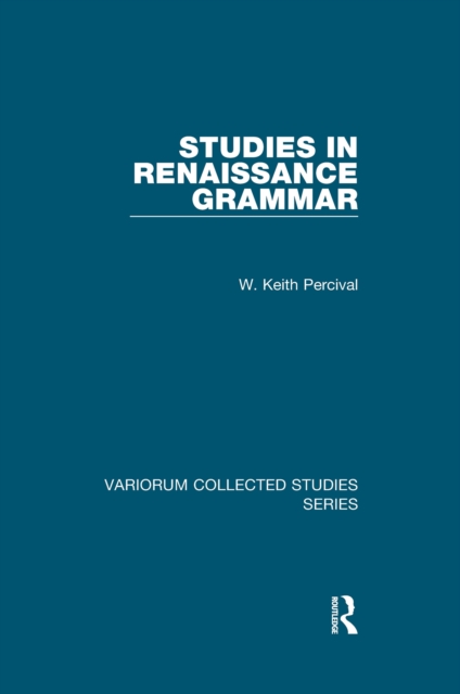 Studies in Renaissance Grammar, PDF eBook