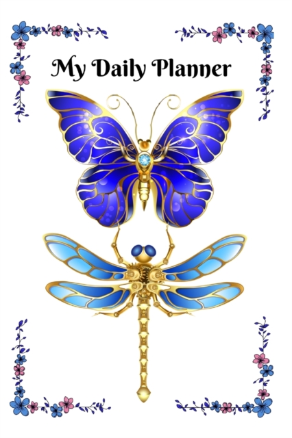 Blue and Gold Butterfly and Dragonfly Planner, Paperback / softback Book