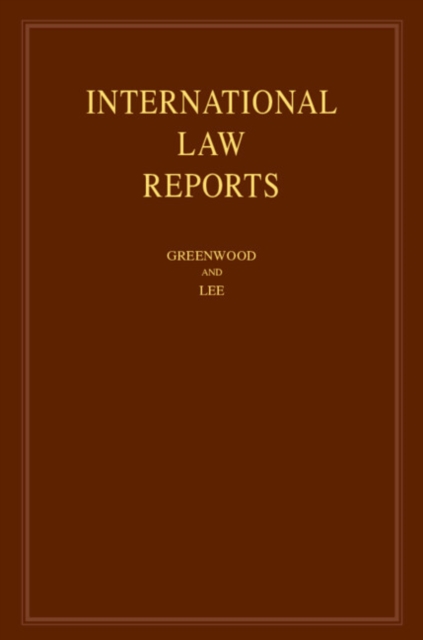 International Law Reports: Volume 201, Hardback Book