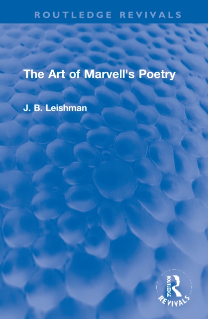 The Art of Marvell's Poetry, Hardback Book
