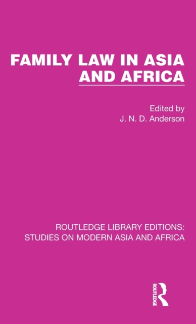 Family Law in Asia and Africa, Hardback Book