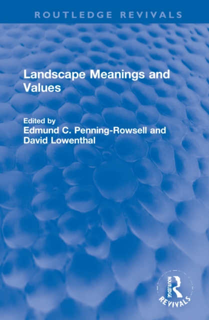 Landscape Meanings and Values, Hardback Book