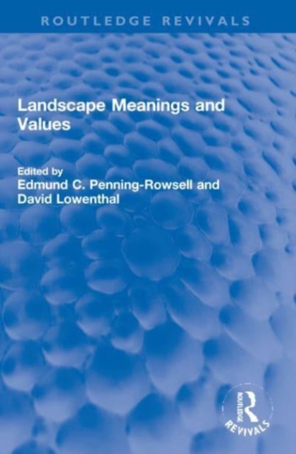 Landscape Meanings and Values, Paperback / softback Book