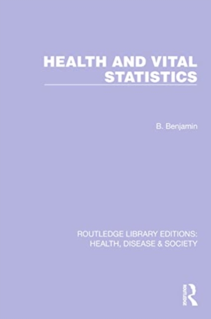 Health and Vital Statistics, Paperback / softback Book