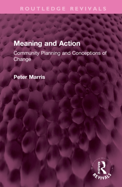 Meaning and Action : Community Planning and Conceptions of Change, Hardback Book