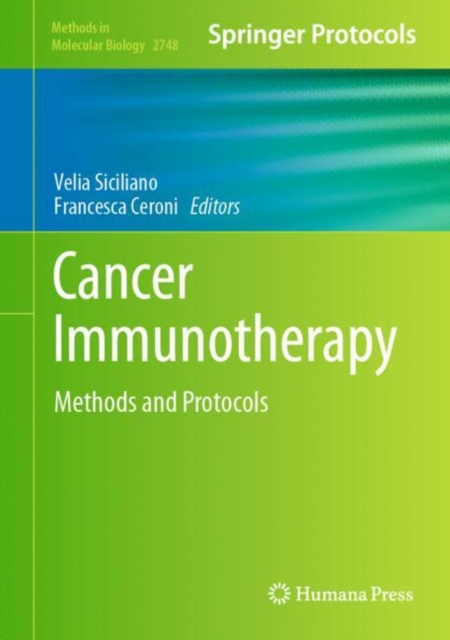 Cancer Immunotherapy : Methods and Protocols, Hardback Book