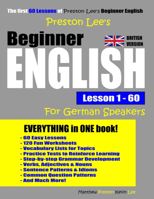 Preston Lee's Beginner English Lesson 1 - 60 For German Speakers (British Version), Paperback / softback Book