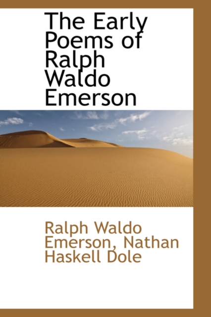 The Early Poems of Ralph Waldo Emerson, Paperback / softback Book
