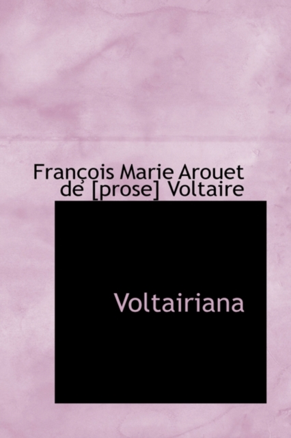 Voltairiana, Hardback Book