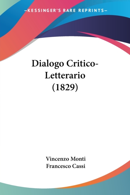 Dialogo Critico-Letterario (1829), Paperback / softback Book