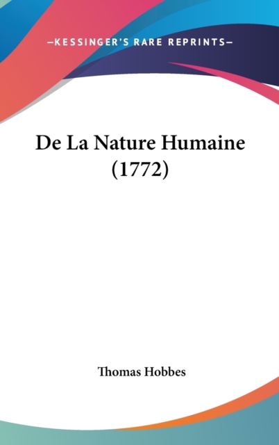 De La Nature Humaine (1772),  Book