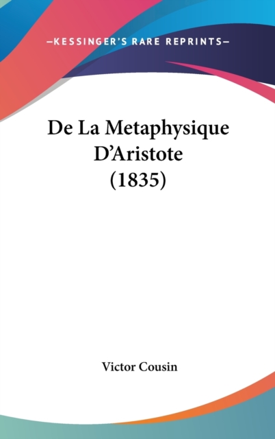 De La Metaphysique D'Aristote (1835),  Book
