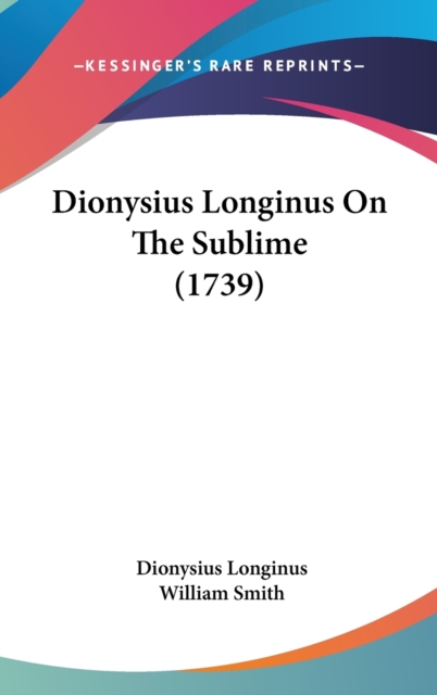 Dionysius Longinus On The Sublime (1739),  Book