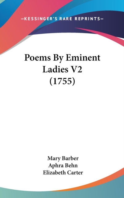 Poems By Eminent Ladies V2 (1755),  Book