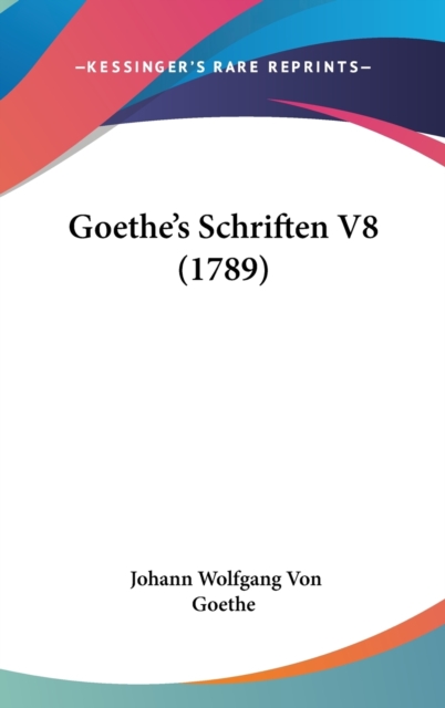 Goethe's Schriften V8 (1789),  Book