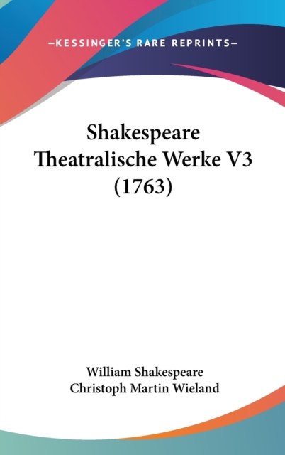 Shakespeare Theatralische Werke V3 (1763),  Book