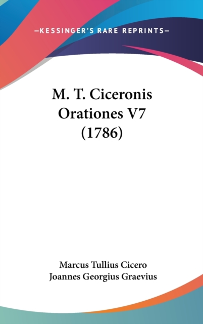 M. T. Ciceronis Orationes V7 (1786),  Book