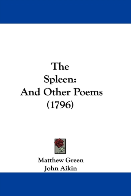The Spleen : And Other Poems (1796), Paperback / softback Book