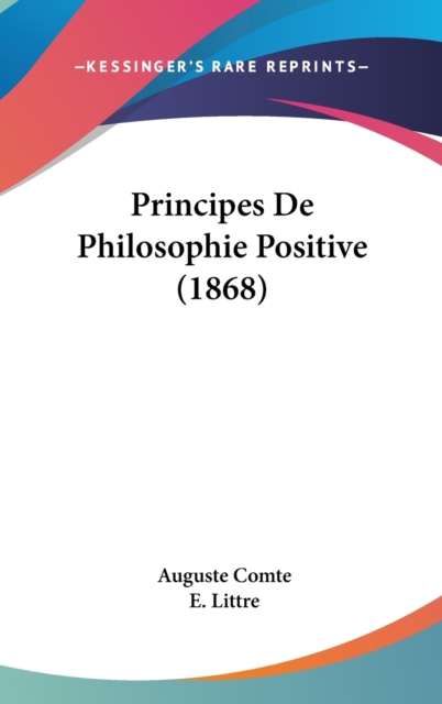 Principes De Philosophie Positive (1868),  Book