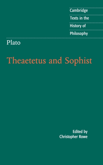 Plato: Theaetetus and Sophist, Hardback Book
