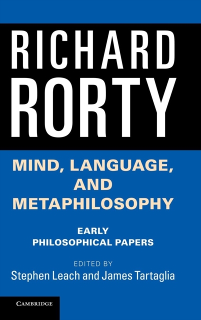 Mind, Language, and Metaphilosophy : Early Philosophical Papers, Hardback Book