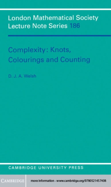 Complexity: Knots, Colourings and Countings, PDF eBook