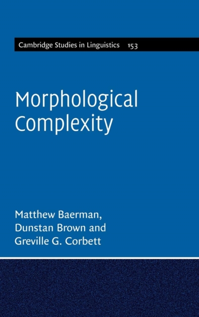 Morphological Complexity, Hardback Book
