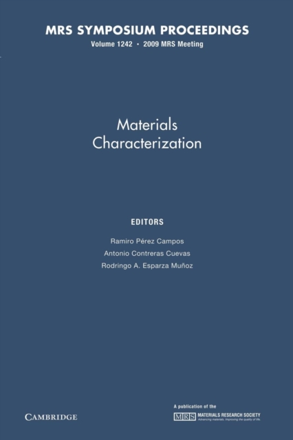 Materials Characterization: Volume 1242, Paperback / softback Book