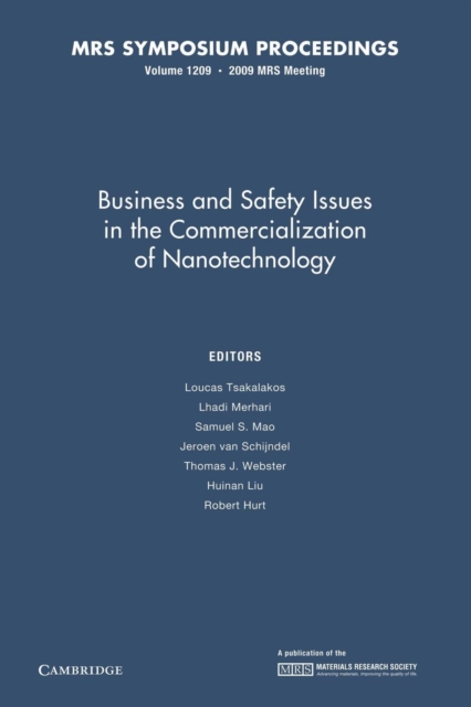Business and Safety Issues in the Commercialization of Nanotechnology: Volume 1209, Paperback / softback Book