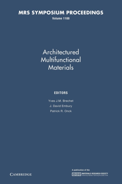 Architectured Multifunctional Materials: Volume 1188, Paperback / softback Book