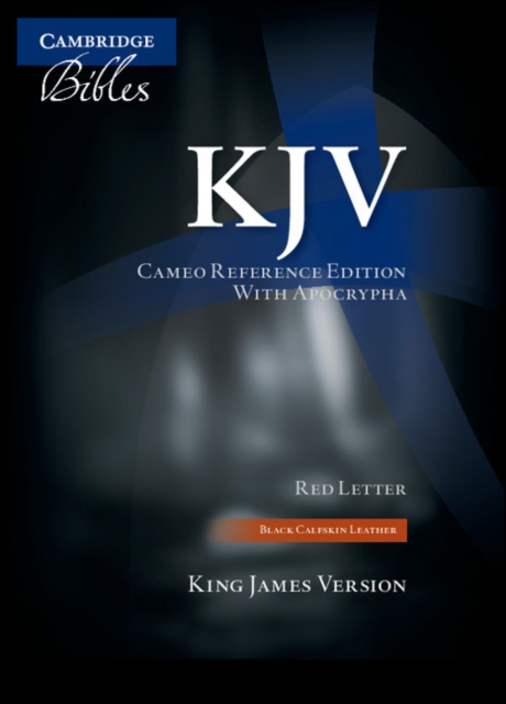 KJV Cameo Reference Bible with Apocrypha, Black Calfskin Leather, Red-letter Text, KJ455:XRA Black Calfskin Leather, Leather / fine binding Book