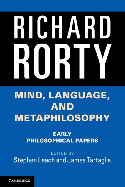 Mind, Language, and Metaphilosophy : Early Philosophical Papers, Paperback / softback Book