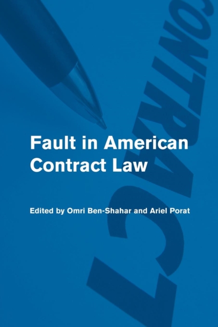 Fault in American Contract Law, Paperback / softback Book