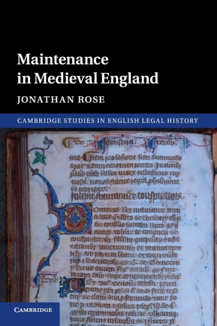 Maintenance in Medieval England, Paperback / softback Book