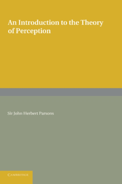 An Introduction to the Theory of Perception, Paperback / softback Book
