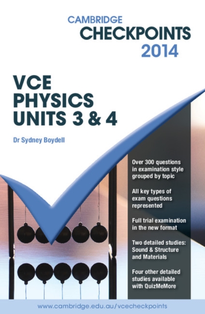 Cambridge Checkpoints VCE Physics Units 3 and 4 2014 and Quiz Me More p, Mixed media product Book
