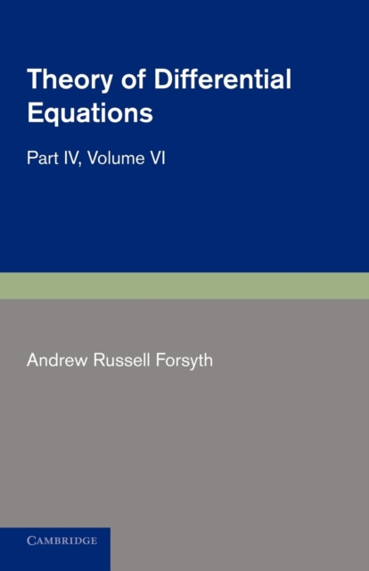 Theory of Differential Equations : Partial Differential Equations, Paperback / softback Book