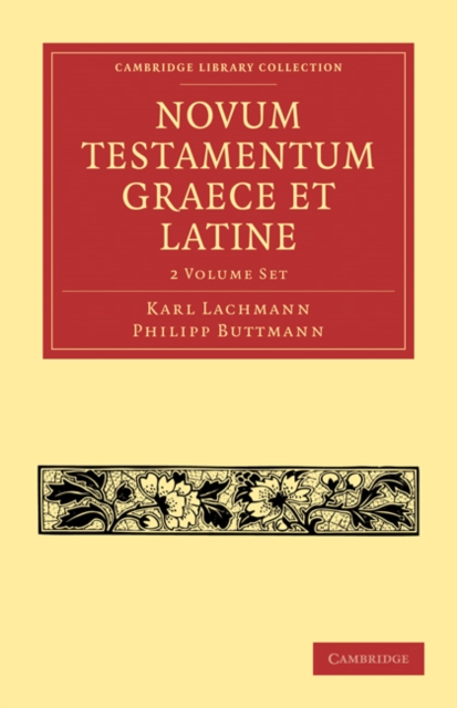 Novum Testamentum Graece et Latine 2 Volume Paperback Set: Volume SET, Mixed media product Book
