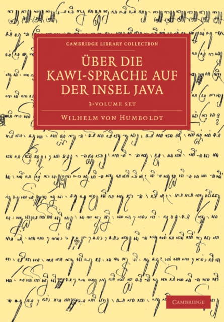 UEber die Kawi-sprache auf der Insel Java 3 Volume Set, Mixed media product Book