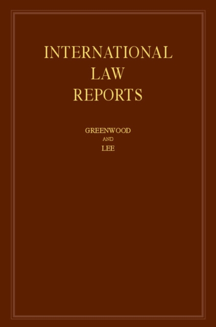 International Law Reports: Volume 170, Hardback Book